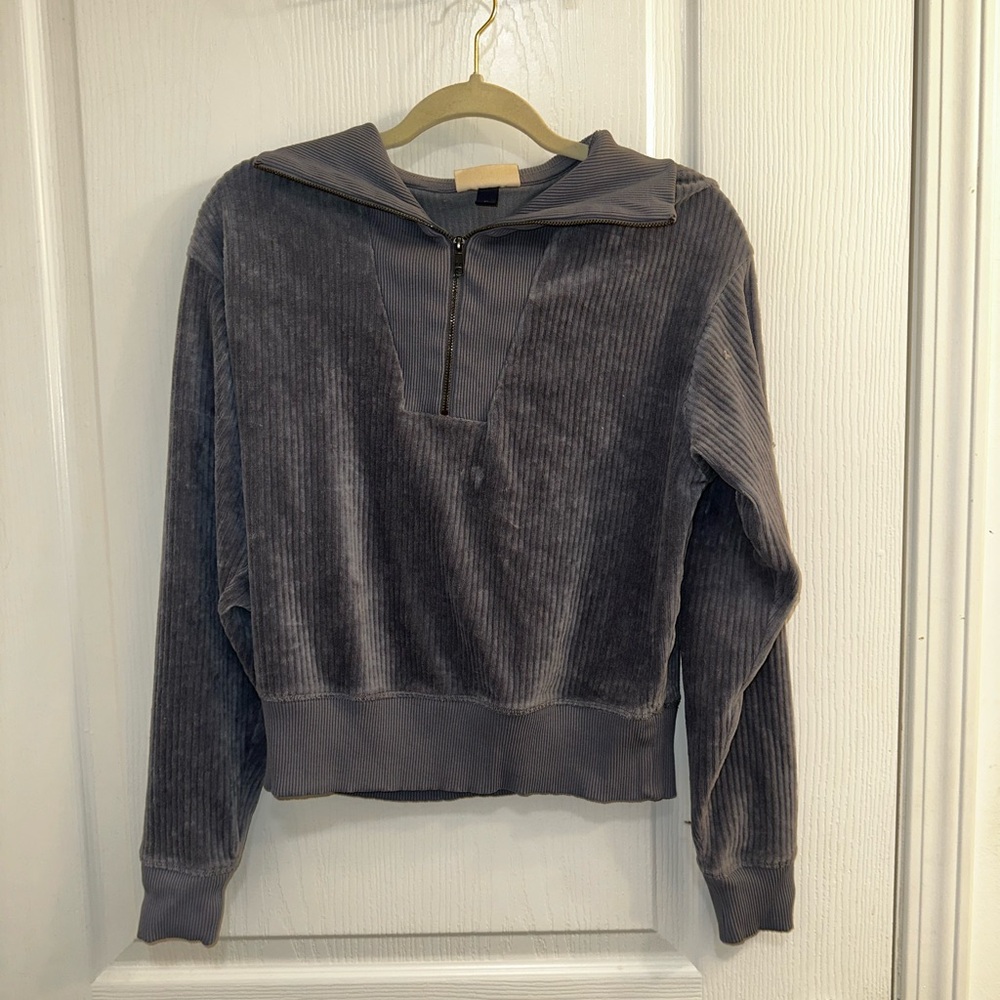 Universal Thread Light Gray Ribbed Hoodie - Picture 4 of 4